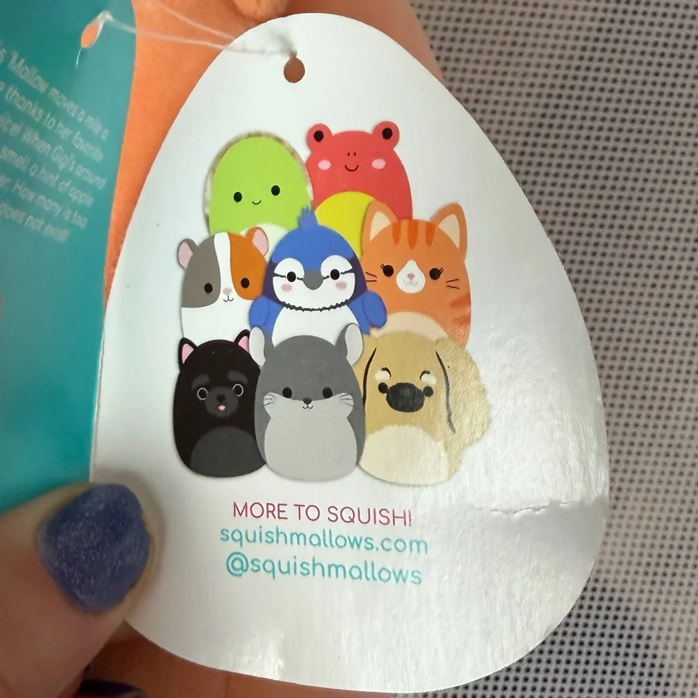 Squishmallow Gigi Orange Tabby Cat 7.5